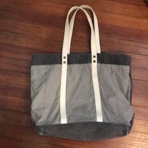 J Crew distressed canvas tote